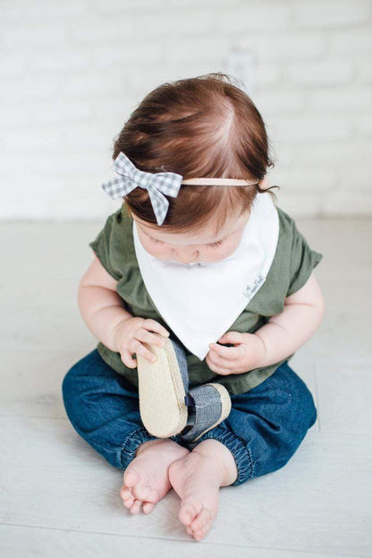 White Bandana Bibs Copper Pearl Lil Tulips