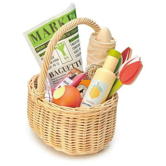 Wicker Shopping Basket Tender Leaf Lil Tulips