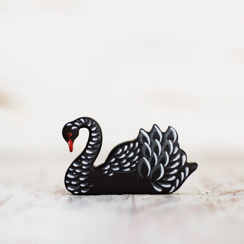 Wooden Australian Black Swan Toy Wooden Caterpillar Lil Tulips