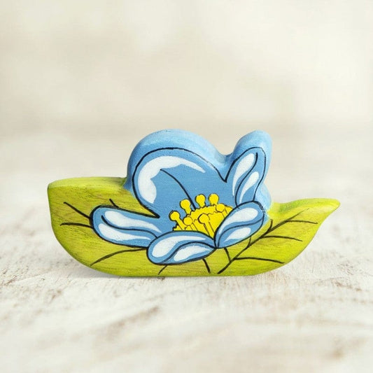 Wooden Blue Flower Wooden Caterpillar Lil Tulips