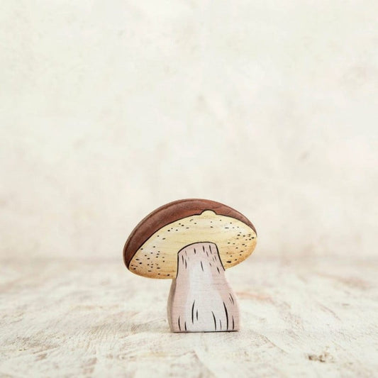 Wooden Brown Cap Mushroom Wooden Caterpillar Lil Tulips