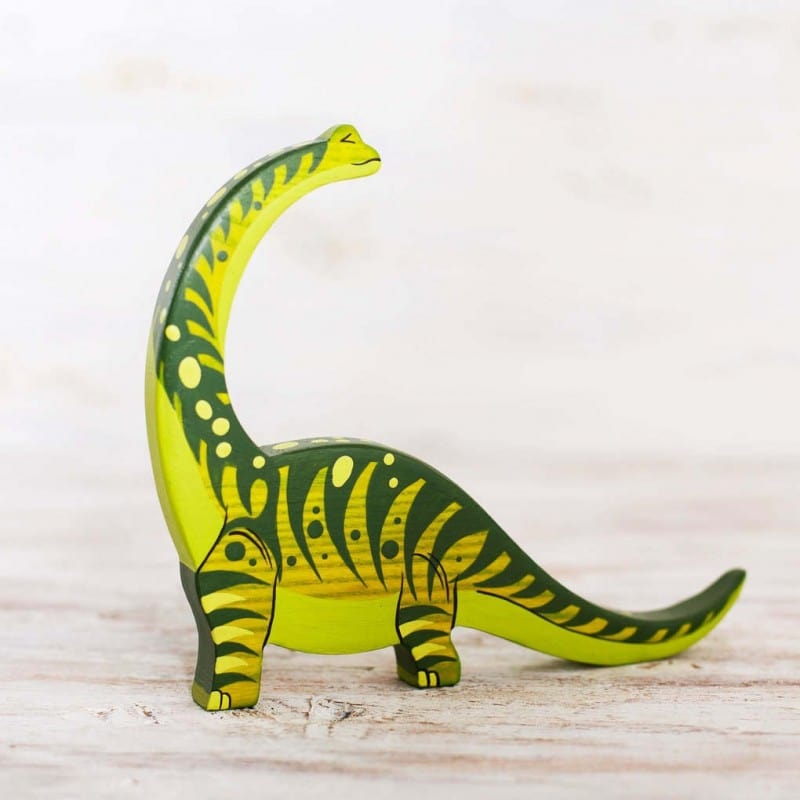 Wooden Diplodocus Toy Wooden Caterpillar Lil Tulips