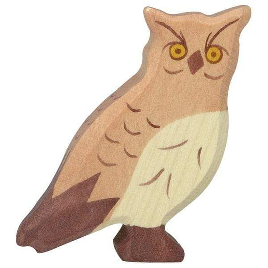 Wooden Eagle Owl Holztiger Lil Tulips