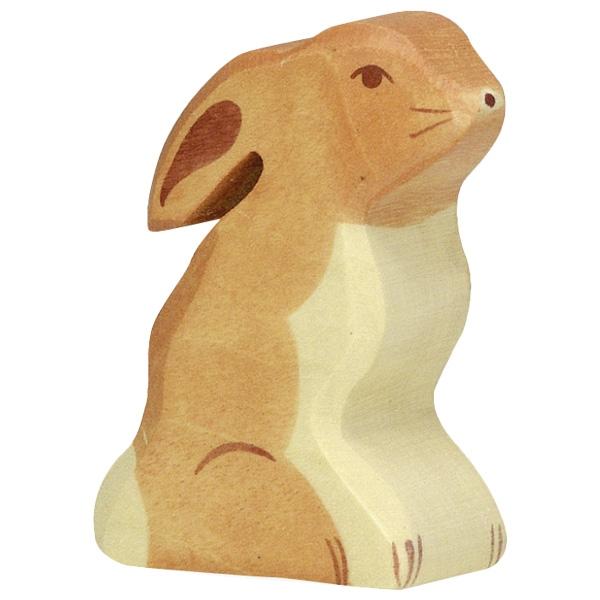 Wooden Hare Sitting Holztiger Lil Tulips