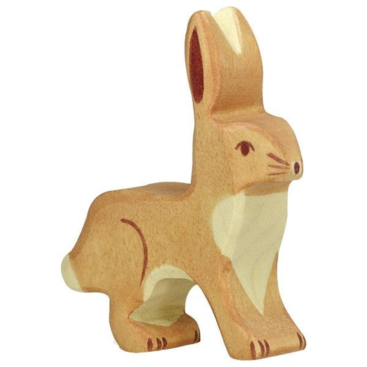 Wooden Hare Upright Ears Holztiger Lil Tulips