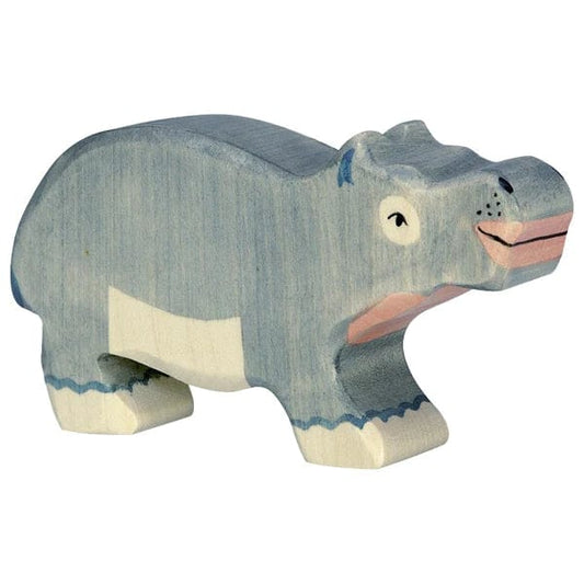 Wooden Hippopotamus Small Holztiger Lil Tulips