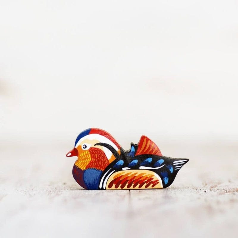 Wooden Mandarin Duck Toy Wooden Caterpillar Lil Tulips