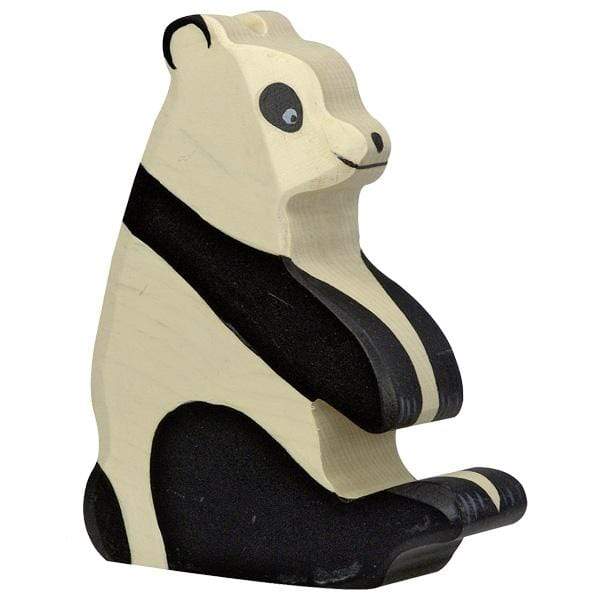 Wooden Panda Bear SITTING Holztiger Lil Tulips