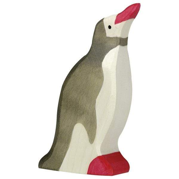 Wooden Penguin Head Raised Holztiger Lil Tulips