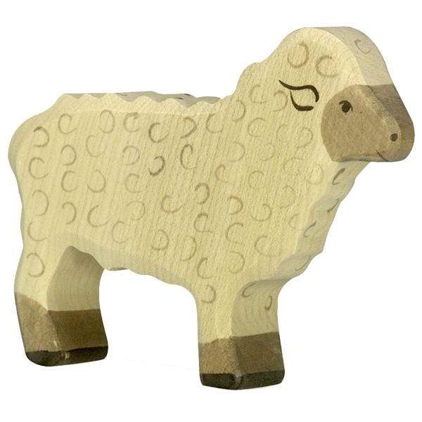 Wooden Sheep Standing Holztiger Lil Tulips