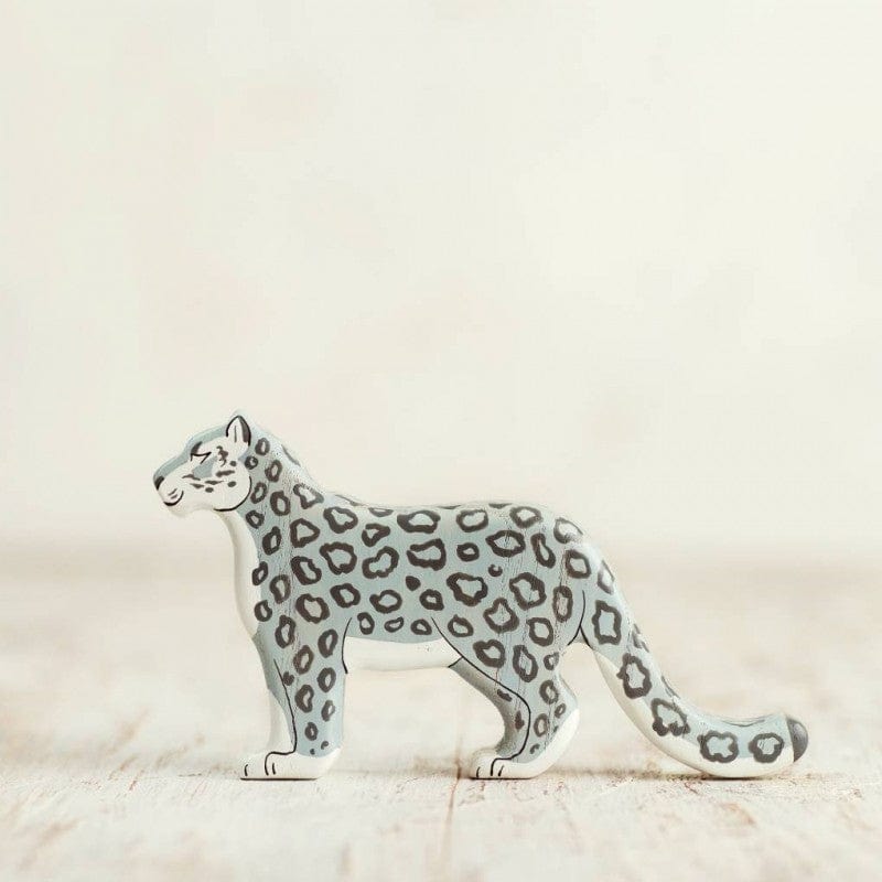 Wooden Snow Leopard Toy Wooden Caterpillar Lil Tulips