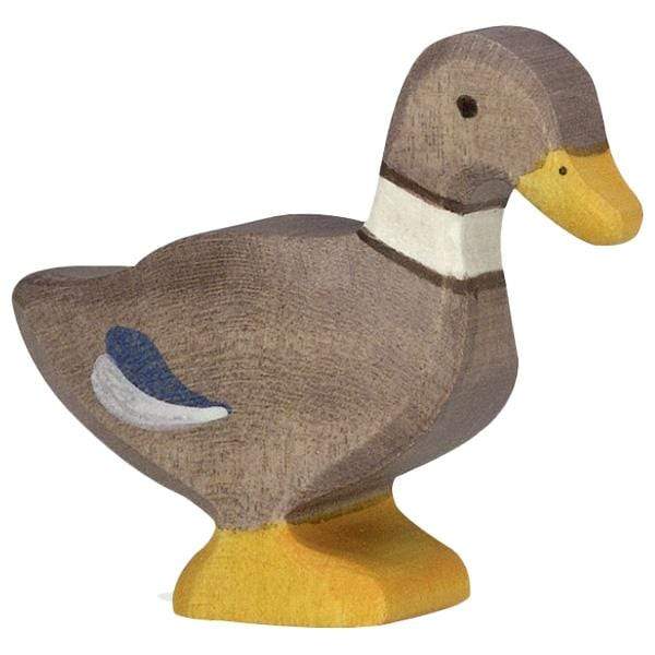 Wooden Standing Duck - Brown Holztiger Lil Tulips