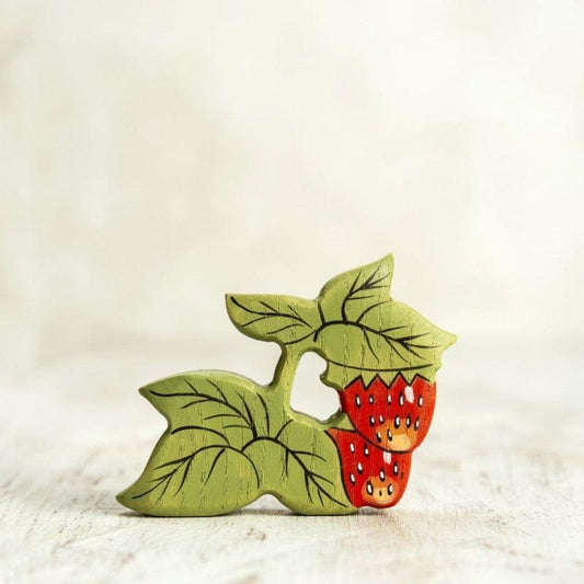 Wooden Strawberry Figurine Wooden Caterpillar Lil Tulips