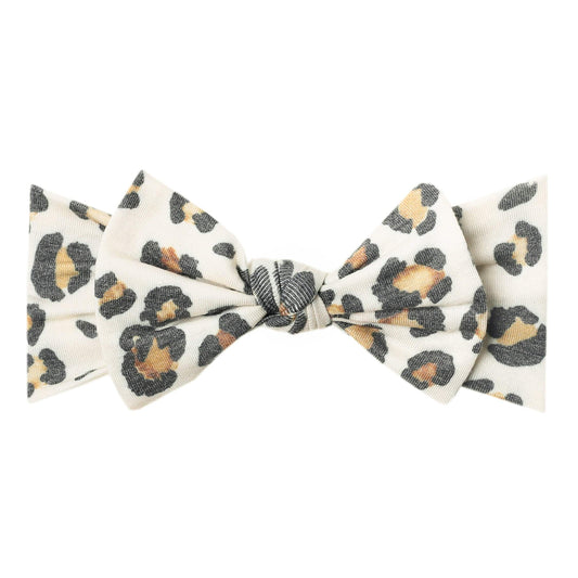 Zara Knit Headband Bow Copper Pearl Lil Tulips