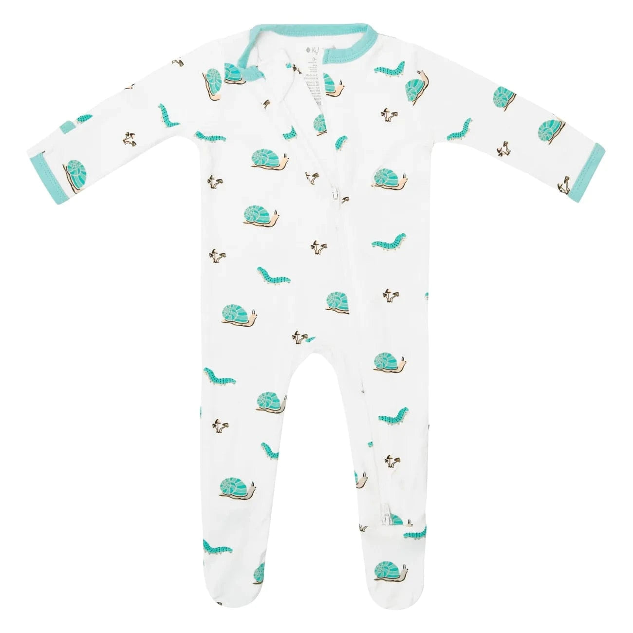 Zippered Footie in Crawl Kyte Baby Lil Tulips