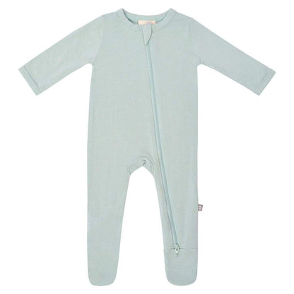 ZIPPERED FOOTIE IN SAGE Kyte Baby Lil Tulips