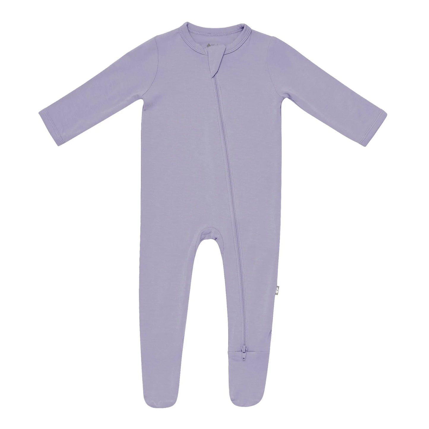 Zippered Footie in Taro Kyte Baby Lil Tulips